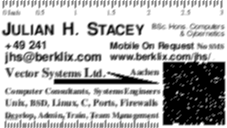 (small) business card